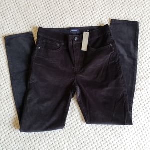 J. Crew Black Velvet Skinny Jeans